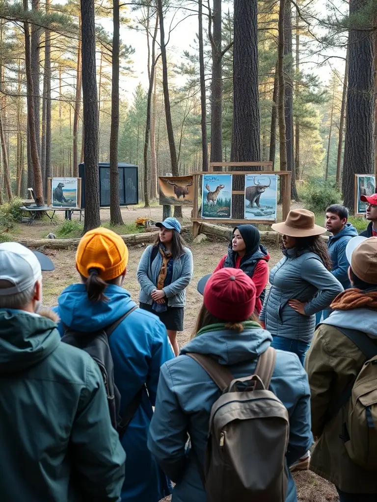 A picture of ACCA members participating in a training session on ethical hunting practices, emphasizing respect for wildlife and adherence to hunting regulations, promoting ethical conduct.