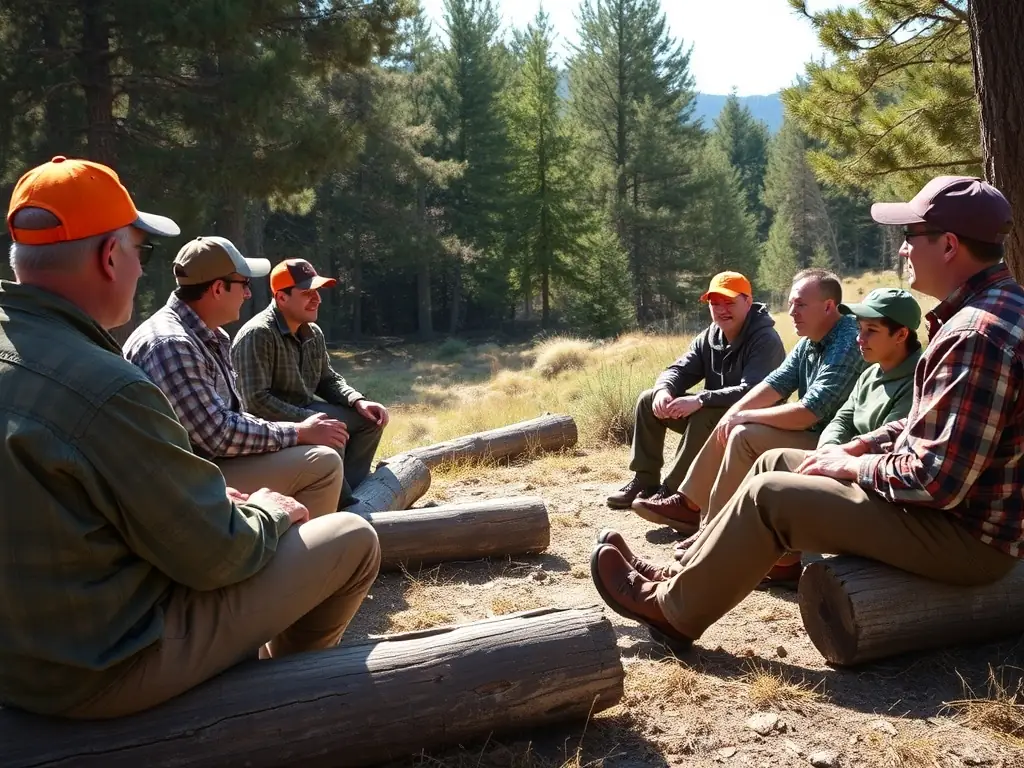 Hunters attending an ACCA-organized workshop on ethical hunting practices and wildlife conservation, led by experienced instructors.